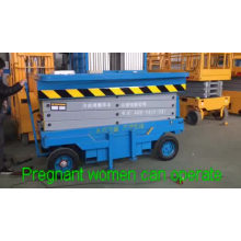 8m CE manufacturing machine mobile scissor lift table/one man lift/warehouse lifter